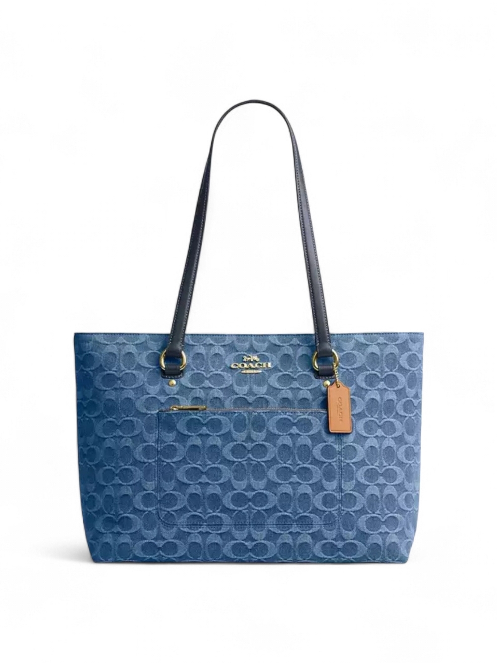 Coach Denim Blue  Signature Jacquard Tote Bag - Picture 3 of 7